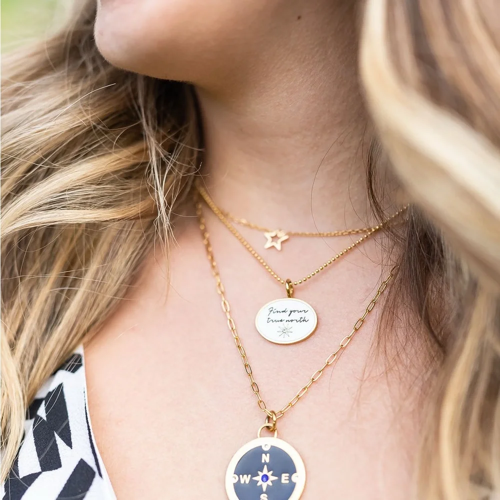 Enamel Compass Charm - Picture 5 of 5